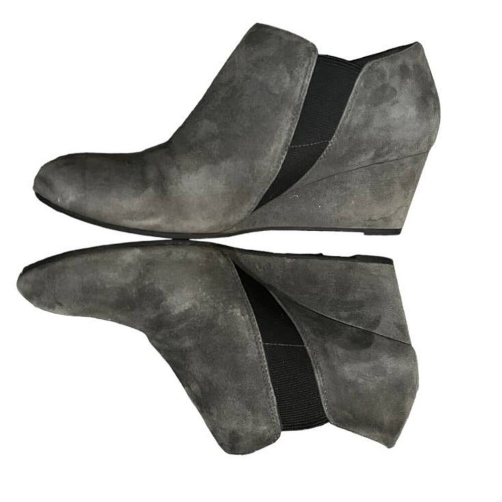 Vionic Womens Stanton Suede Wedge Booties Slate Gray Size 8 - Picture 3 of 9